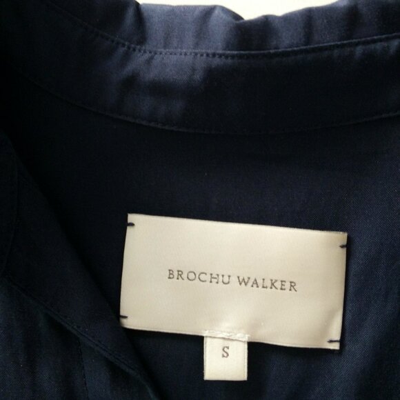 Brochu Walker Dark Navy Long sleeved Mini Dress - Picture 2 of 8